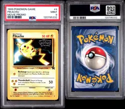 1999 Pokemon WB FIRST MOVIE Promo Pikachu #4 PSA 9 Mint Black Star Promo - Image 1