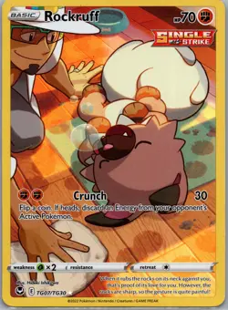 Rockruff TG07/TG30 SWSH12: Silver Tempest Trainer Gallery Pokemon Ultra Rare NM - Image 1