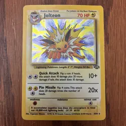 Pokemon TCG Jolteon Jungle 4/64 Holo Unlimited Holo Rare HP - Image 1
