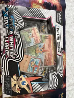 Pokemon Victini Illustration Collection Box Black Bolt White Flare, Sealed TCG - Image 1