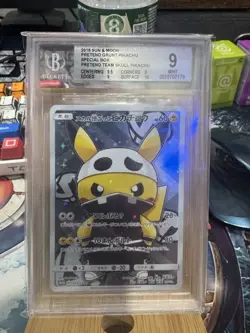 Pokemon Pretend Team Skull Grunt Pikachu Japanese Full Art Promo 013/SM-P BGS 9 - Image 1
