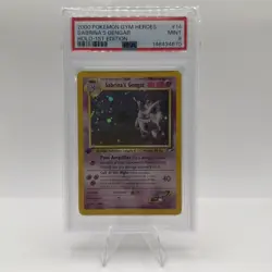 2000 POKEMON GYM HEROES HOLO-1ST ED #14 SABRINA'S GENGAR PSA 9 - Image 1