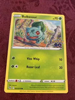 Bulbasaur Pokemon Go 001/078 Non-Holo NM/LP - Image 1
