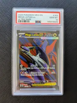 Pokemon Mega Evolution Mega Latias Ex Holo Ultra Rare 163/132 PSA 10 GEM MINT - Image 1