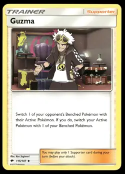 Guzma 115/147 Uncommon Burning Shadows Pokemon Near Mint - Image 1