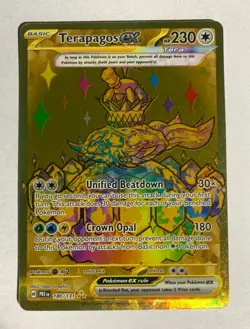 Pokemon TCG: Terapagos ex 180/131 Full Art Holo Hyper Rare Prismatic Evolutions - Image 1