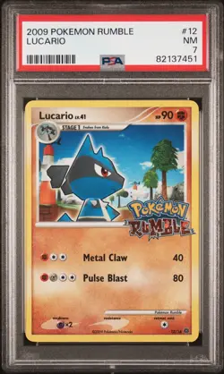 2009 POKEMON RUMBLE #12 LUCARIO PSA 7 - Image 1