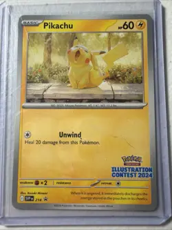 The Pokemon Company Pikachu SVP 214 60HP SV Black Star Promos Illustration Cont… - Image 1