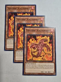 x3 Volcanic Scattershot Common 3x LD10-EN026 NM 1st Ed Yu-Gi-Oh! - Image 1