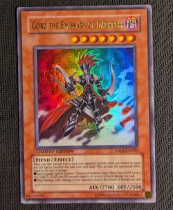 Yugioh Gorz the Emissary of Darkness YR01-EN003 Ultra Rare Miscut/Misprint CRIMP - Image 1