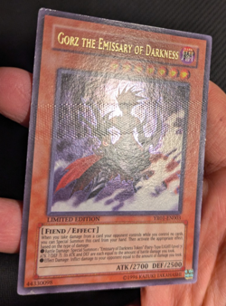 Yugioh Gorz the Emissary of Darkness YR01-EN003 Ultra Rare Miscut/Misprint CRIMP - Image 3