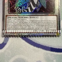 Yugioh CRIMPED Clear Wing Synchro Dragon Platinum Secret Rare RA04-EN0249 - Image 2