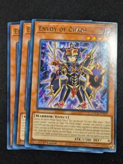 Yugioh - 3x Envoy of Chaos TOCH-EN039 1st Rare NM - Image 1