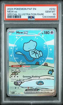 2024 Pokemon Paf En-Paldean Fates Mew Ex #232 PSA 10 - Image 1