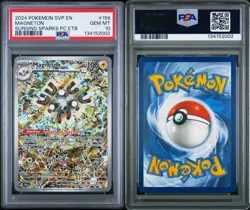 Pokemon Center Magneton #159 PSA 10 Surging Sparks Promo ETB Gem Mint - Image 1
