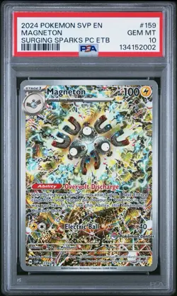 Pokemon Center Magneton #159 PSA 10 Surging Sparks Promo ETB Gem Mint - Image 2