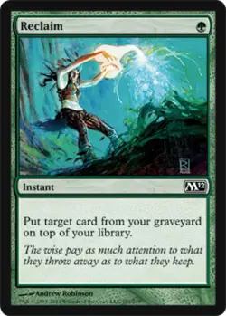 Reclaim -Foil Medium Play MTG Magic 2012 Core Set - Image 1
