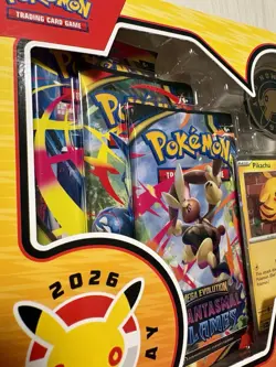 Pokemon TCG Pokemon Day 2026 Box w/ Pikachu Promo, Coin, Booster Packs - Image 3