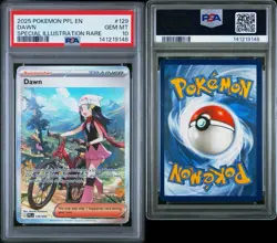 2025 Pokemon Phantasmal Flames #129 Full Art Trainer Dawn SIR PSA 10 Gem Mint - Image 3