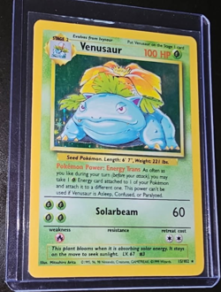 Pokemon TCG Vintage 1999 Venusaur Base Set Rare-Holo 15/102 LP - Image 1