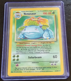 Pokemon TCG Vintage 1999 Venusaur Base Set Rare-Holo 15/102 LP - Image 2
