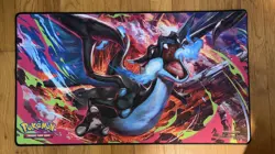 Pokemon Phantasmal Flames Charizard MEGA X UPC Play Mat Rubber Playmat - Image 1