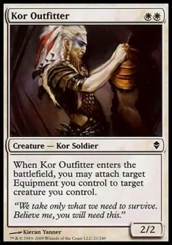 Kor Outfitter -Foil Medium Play MTG Zendikar - Image 1
