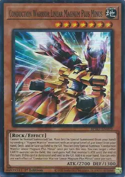 Yugioh! Conduction Warrior Linear Magnum Plus Minus - BPRO-EN099 - Super Rare - - Image 1