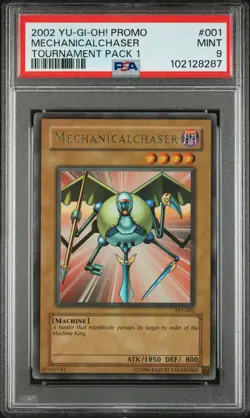 2002 YU-GI-OH! PROMO TP1-TOURNAMENT PACK 1 #001 MECHANICALCHASER PSA 9 - Image 1