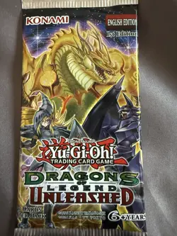 Yugioh! Dragons Of Legend Unleashed Booster Pack 1st Edition New And Sealed - Image 1