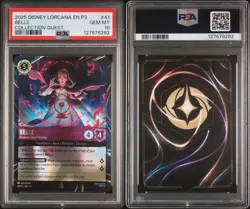 Lorcana Fabled Collection Quest DCA Promo Belle + Beast sequentially # PSA 10 - Image 4
