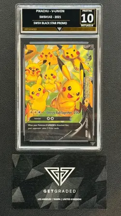 GG 10 Pikachu V Union Sequential Set 2021 SWSH139 140 141 142 GetGraded not Psa - Image 3