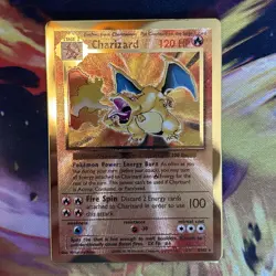 Pokemon Card Charizard 4/102 Gold Metal Celebrations UPC 25th Anniversary - Image 1