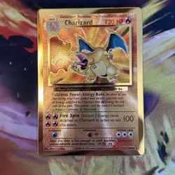 Pokemon Card Charizard 4/102 Gold Metal Celebrations UPC 25th Anniversary - Image 4