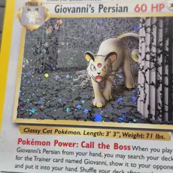 Pokemon Giovanni's Persian 8/132 Gym Challenge Holo Rare Unlimited Pokemon Card - Image 3