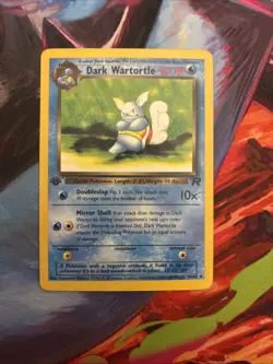Pokemon Dark Wartortle Rocket First Edition Card 46/82 LP Condition - Image 1