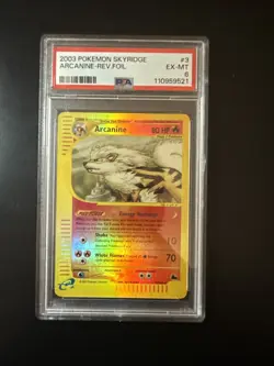 Arcanine Skyridge Reverse Holo Pokemon Card 3/144 Rare - Image 1