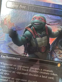 Waste Not Magic the Gathering Teenage Mutant Ninja Turtles Foil Promo Card #0132 - Image 3