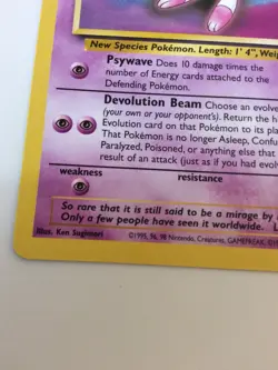 MEW BLACK STAR PROMO #8 POKEMON CARD HP 50 RARE MINT NOT PLAYED - Image 5