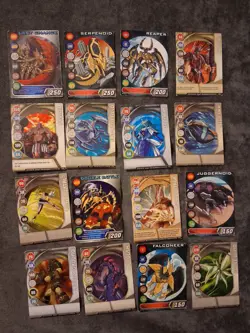 Bakugan TCG Mixed Lot 32 Cards 16 magnetic 16 paper cards - Image 1