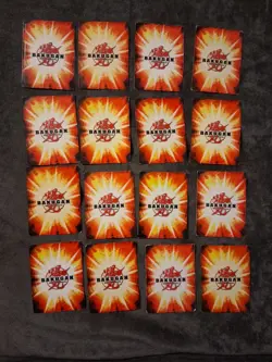 Bakugan TCG Mixed Lot 32 Cards 16 magnetic 16 paper cards - Image 2