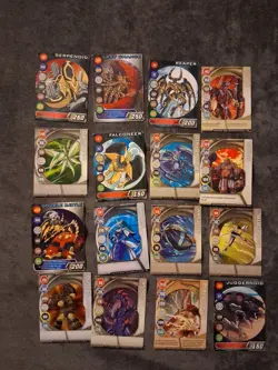 Bakugan TCG Mixed Lot 32 Cards 16 magnetic 16 paper cards - Image 3