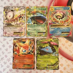 Pokemon TCG 5 Card Lot Holo EX MAudino Venusaur MSlowbro Victini English - Image 1