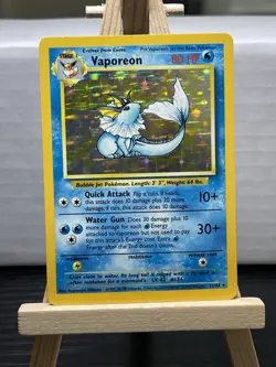 Vaporeon Jungle No Symbol Error Holo 12/64 LP WOTC Pokemon Card - Image 1