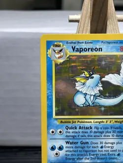 Vaporeon Jungle No Symbol Error Holo 12/64 LP WOTC Pokemon Card - Image 2