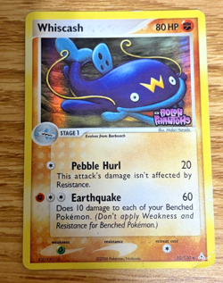 HP- Damaged Whiscash 55/110 Holo Stamped EX Holon Phantoms Pokemon Card 2006 - Image 1