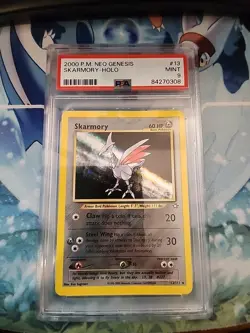 PSA 9 MINT Skarmory Holo 13/111 Neo Genesis 2000 Pokemon Card - Image 1