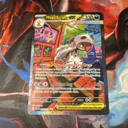 Pokemon Special Illustration Rare Mega Scrafty EX 285/217 Ascended Heroes NM - Image 1