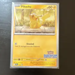 The Pokemon Company Pikachu SVP 214 60HP SV Black Star Promos Illustration Cont… - Image 1