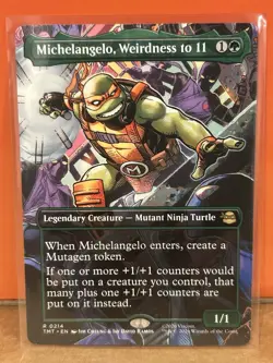 Michelangelo, Weirdness to 11 (Borderless) Teenage Mutant Ninja Turtles NM MTG - Image 1
